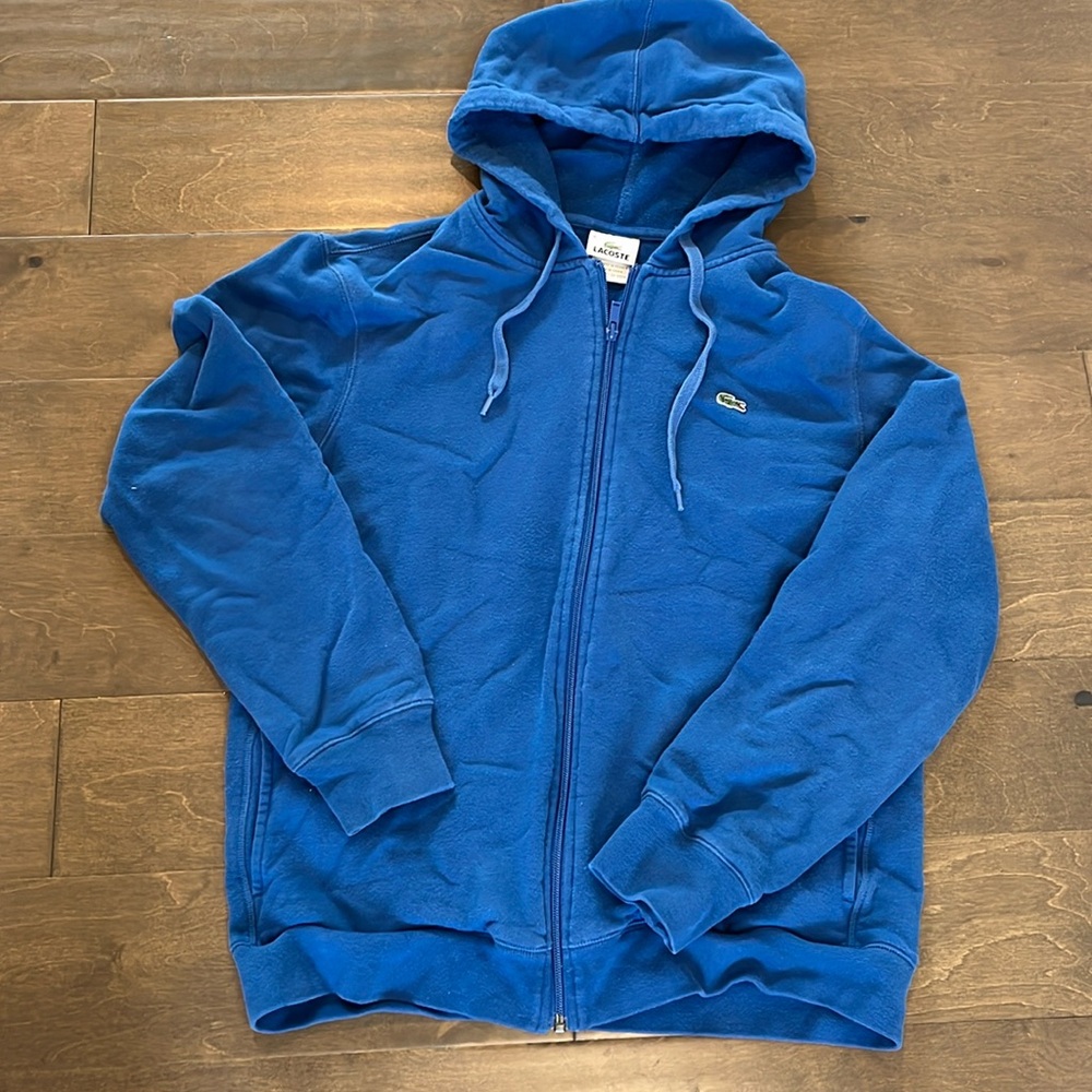 Lacoste mens zippered hoody good used condition.